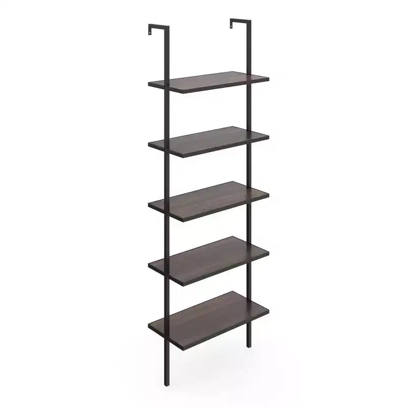 73 Theo Libreria a Scaletta da Parete in Legno a 5 Ripiani