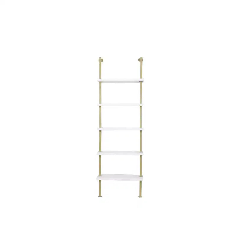 73 Theo Libreria a Scaletta da Parete in Legno a 5 Ripiani