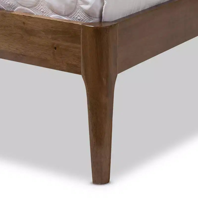 Letto a piattaforma trapuntato medio grigio -