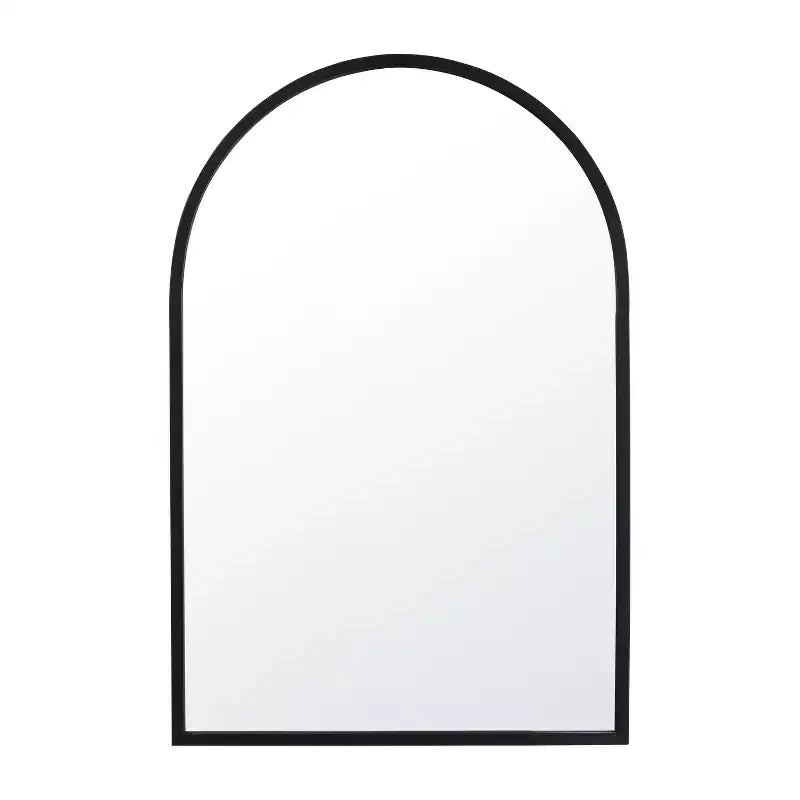 Specchio da parete ad arco con cornice in metallo per ingressi, sale da pranzo e soggiorni
