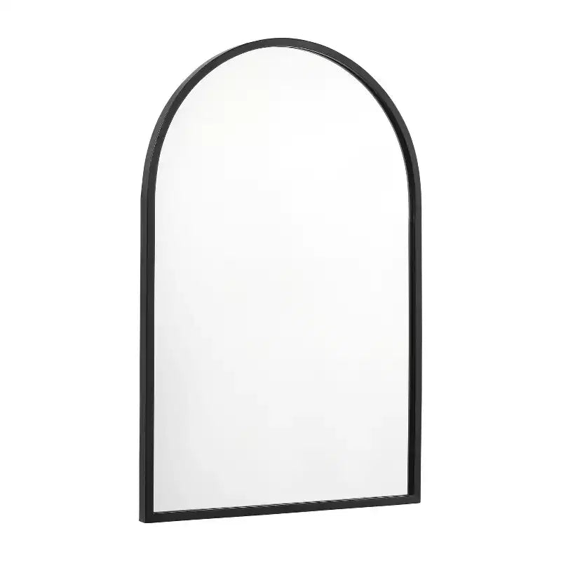 Specchio da parete ad arco con cornice in metallo per ingressi, sale da pranzo e soggiorni