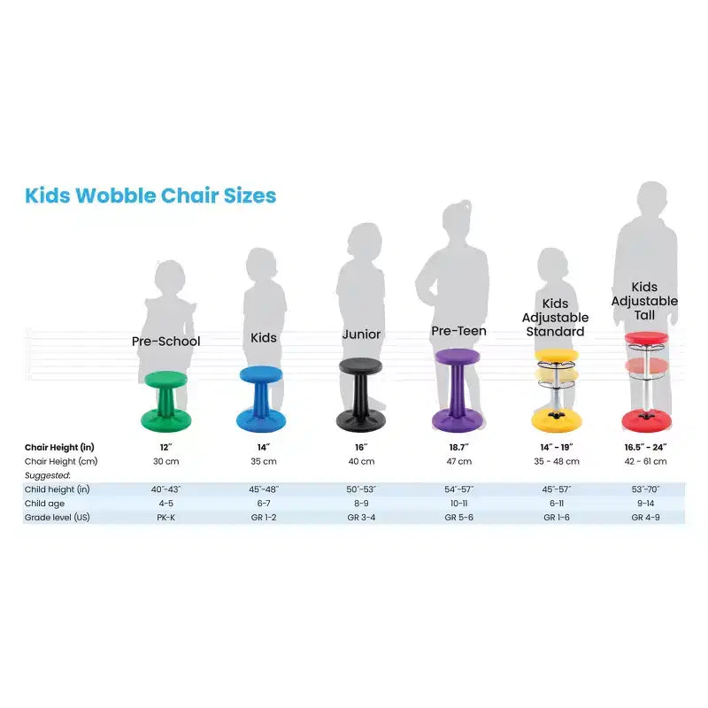 Sedia Regolabile Alta per Bambini da 16,5-24", Gialla