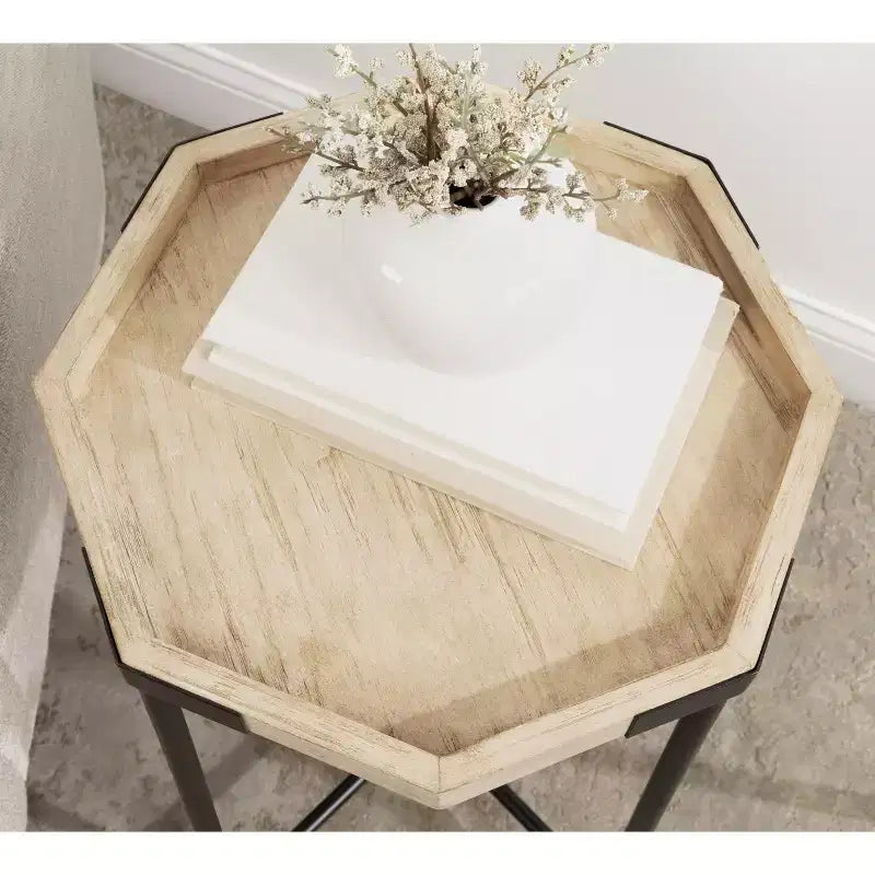 Tavolino Ottagonale in Legno
