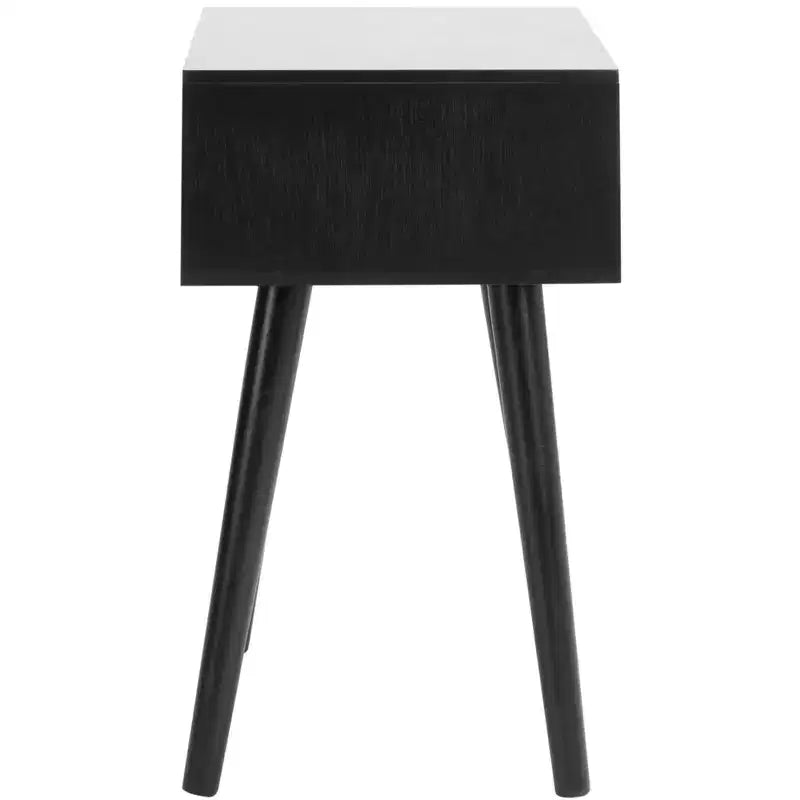 Tavolino con cassetto in pino e MDF bianco vintage