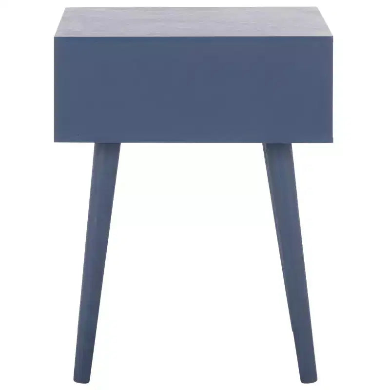 Tavolino con cassetto in pino e MDF bianco vintage