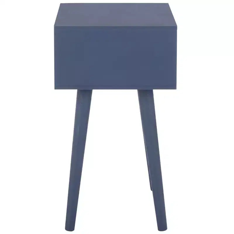 Tavolino con cassetto in pino e MDF bianco vintage