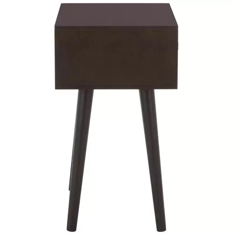 Tavolino con cassetto in pino e MDF bianco vintage
