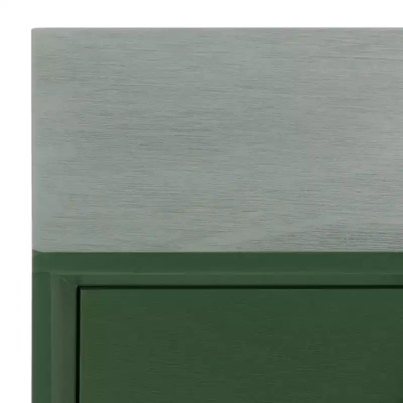 Tavolino con cassetto in pino e MDF bianco vintage