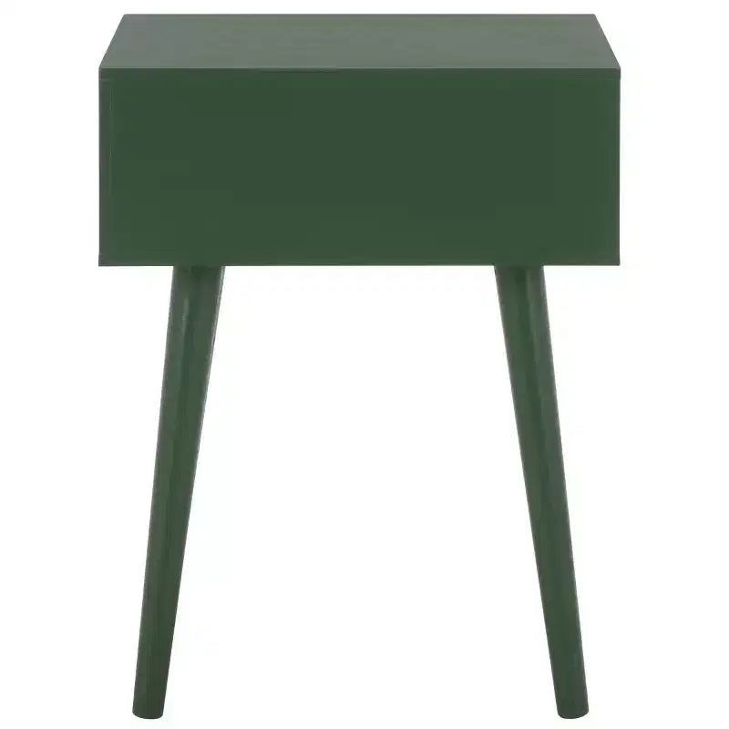 Tavolino con cassetto in pino e MDF bianco vintage