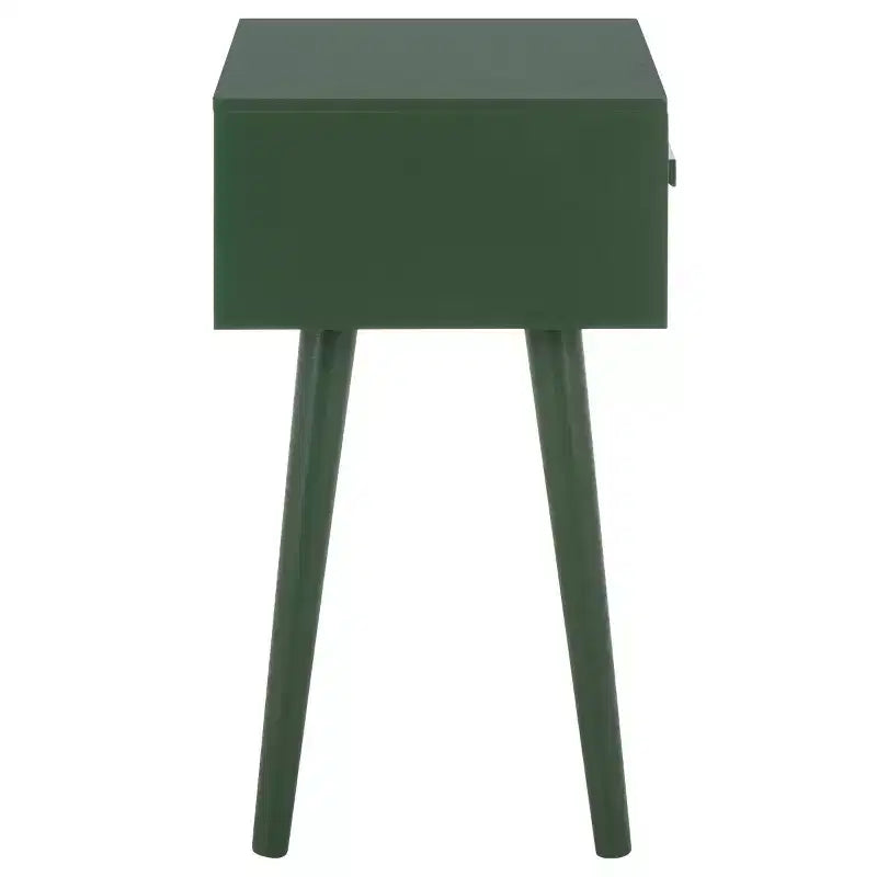 Tavolino con cassetto in pino e MDF bianco vintage