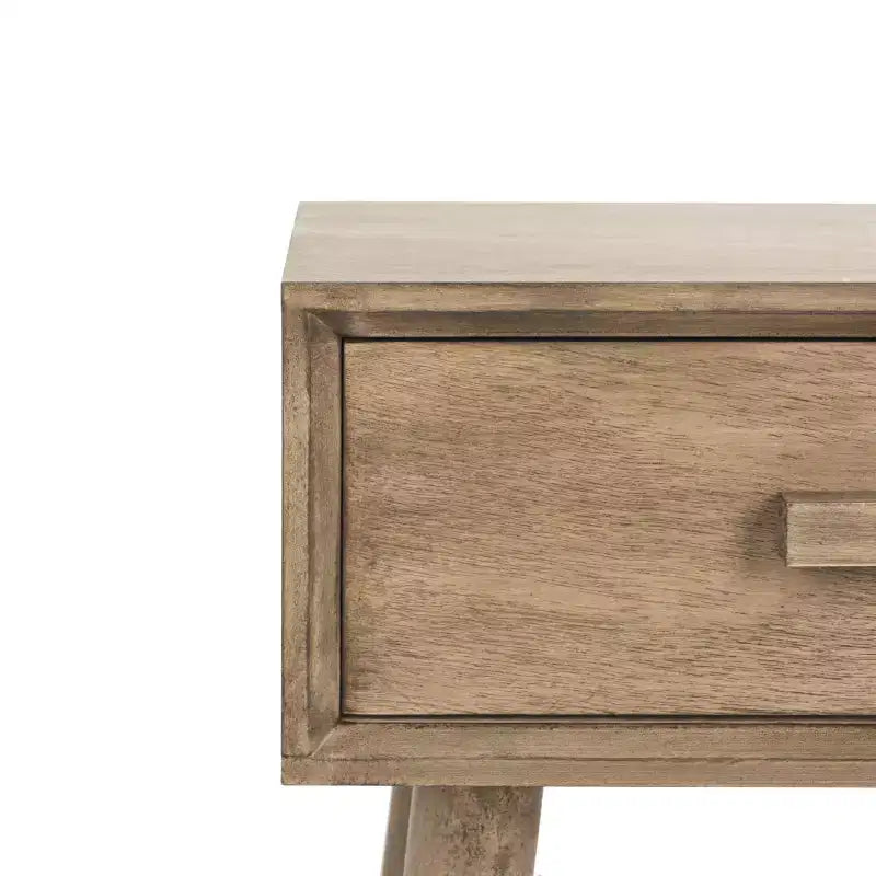 Tavolino con cassetto in pino e MDF bianco vintage