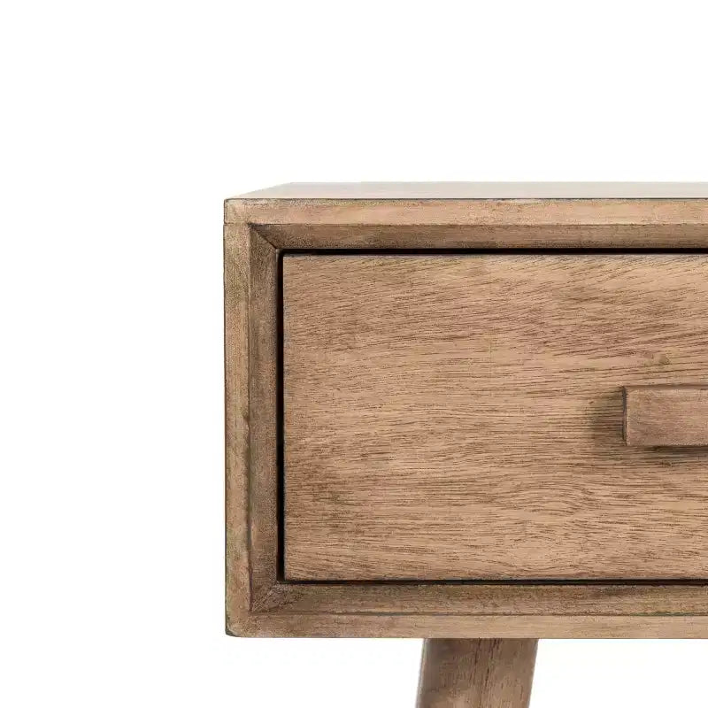 Console a 2 cassetti in pino e MDF con finitura bianca anticata