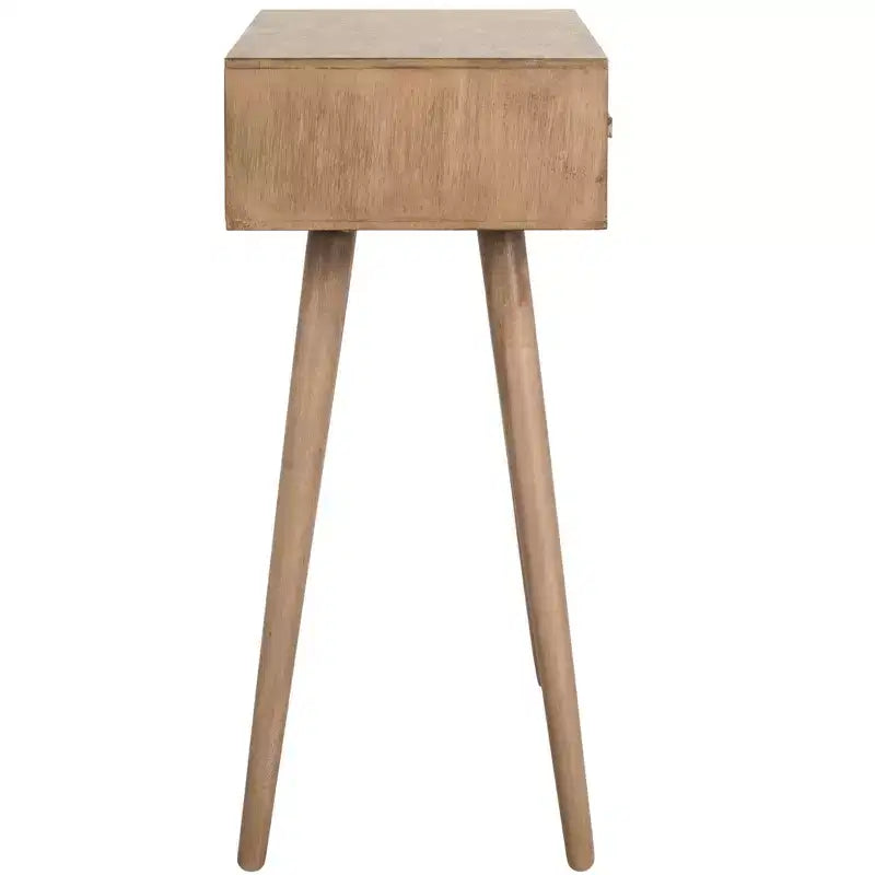 Console a 2 cassetti in pino e MDF con finitura bianca anticata