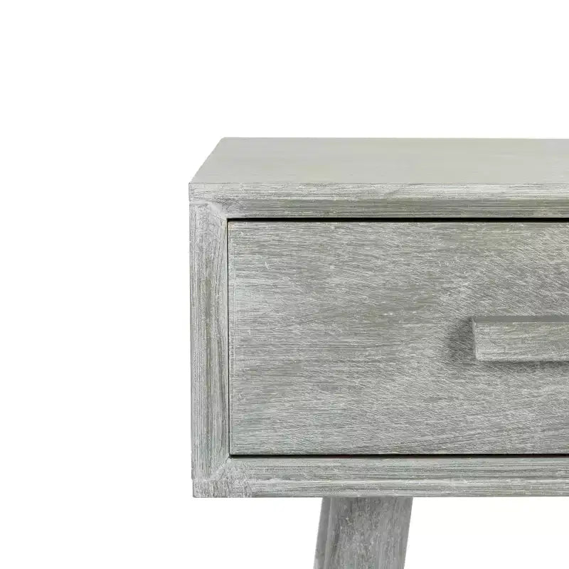 Console a 2 cassetti in pino e MDF con finitura bianca anticata