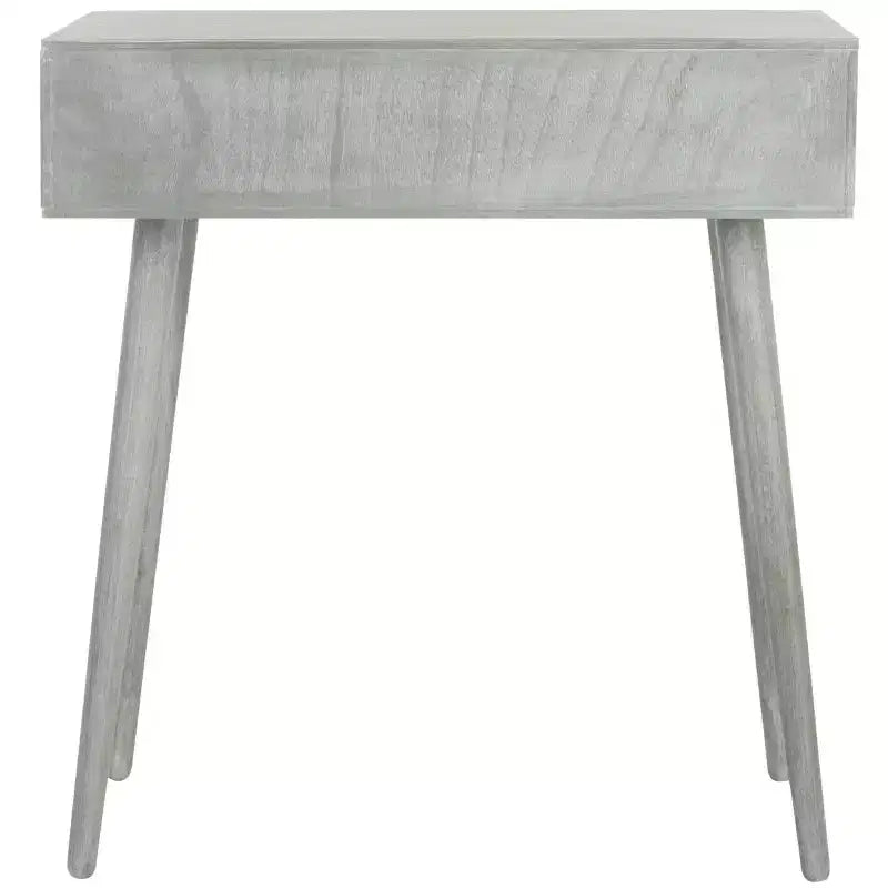 Console a 2 cassetti in pino e MDF con finitura bianca anticata