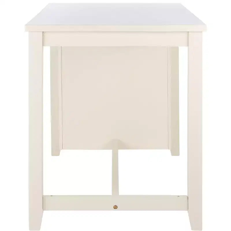 Tavolo da pranzo alto bianco in legno di gomma e MDF