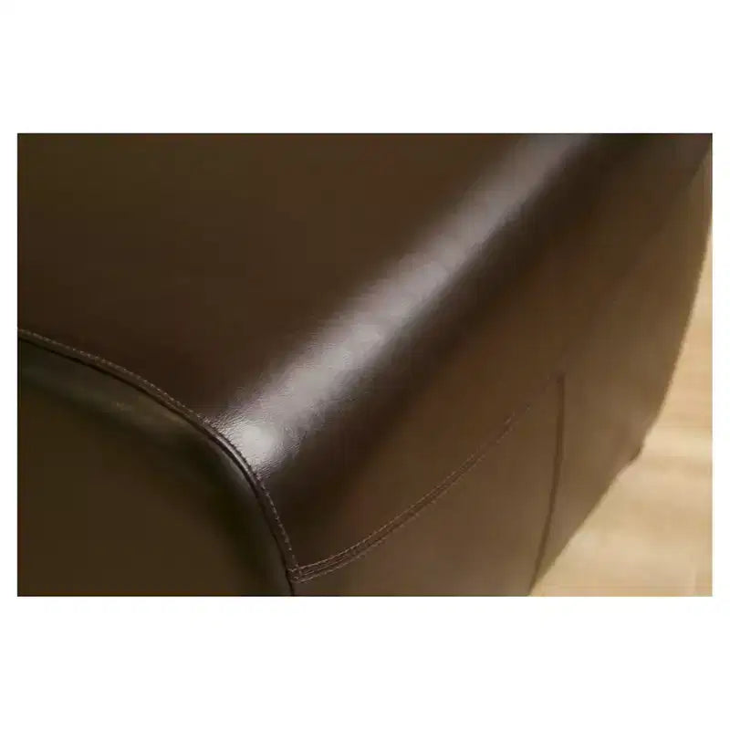 Pouf rettangolare in similpelle con lati arrotondati
