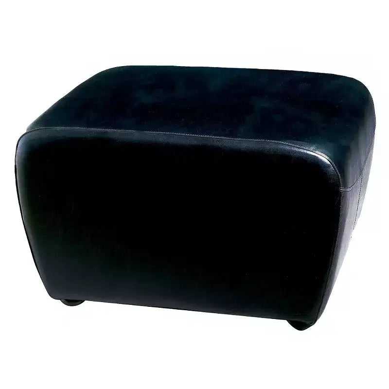 Pouf rettangolare in similpelle con lati arrotondati