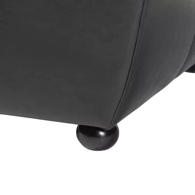 Pouf rettangolare in similpelle con lati arrotondati