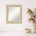 Specchio da parete smussato 20" x 24" con cornice color argento miele