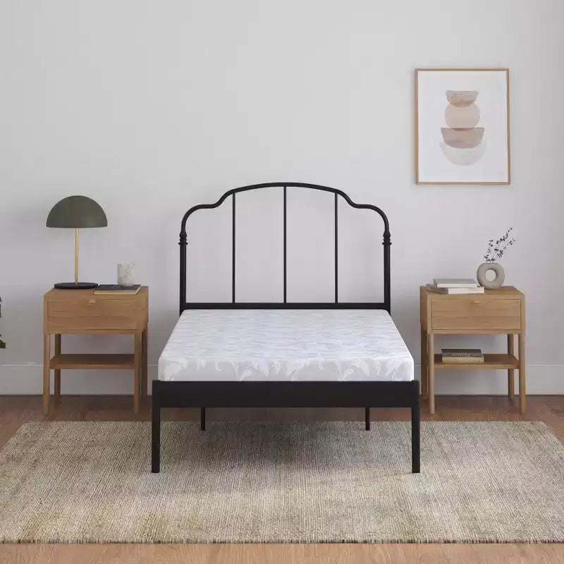 Materasso gemello rigido da 5 pollici con imbottitura in poliestere e rivestimento jacquard