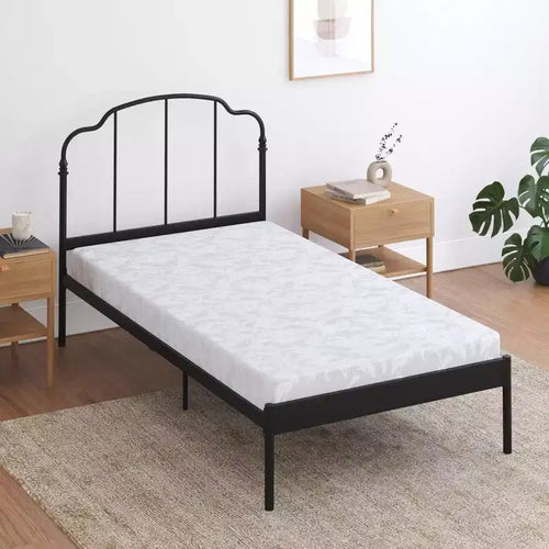 Materasso gemello rigido da 5 pollici con imbottitura in poliestere e rivestimento jacquard