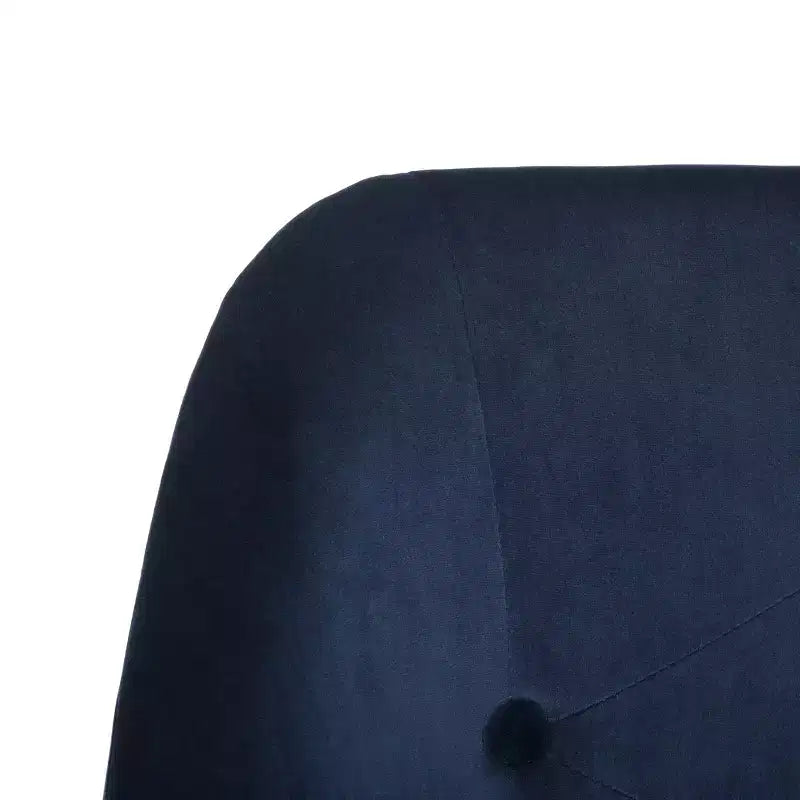 Sedia da ufficio girevole in lino trapuntato con gambe cromate