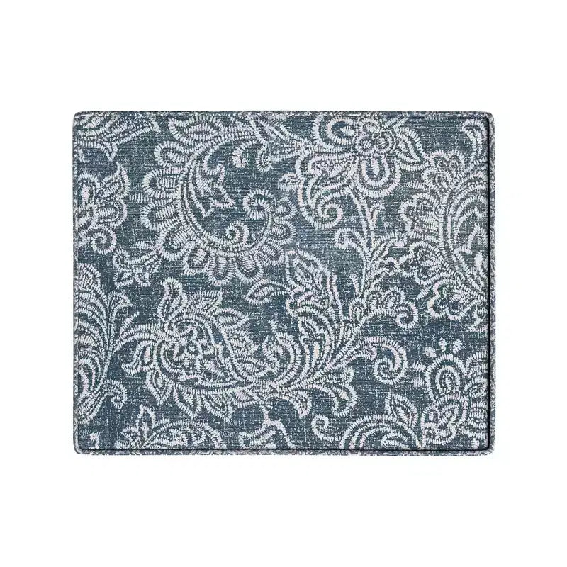 Pouf contenitore medio con coperchio incernierato e rivestimento in cotone