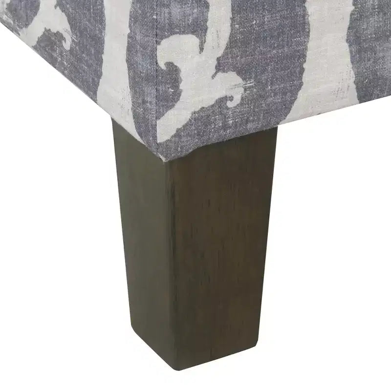 Pouf contenitore medio con coperchio incernierato e rivestimento in cotone
