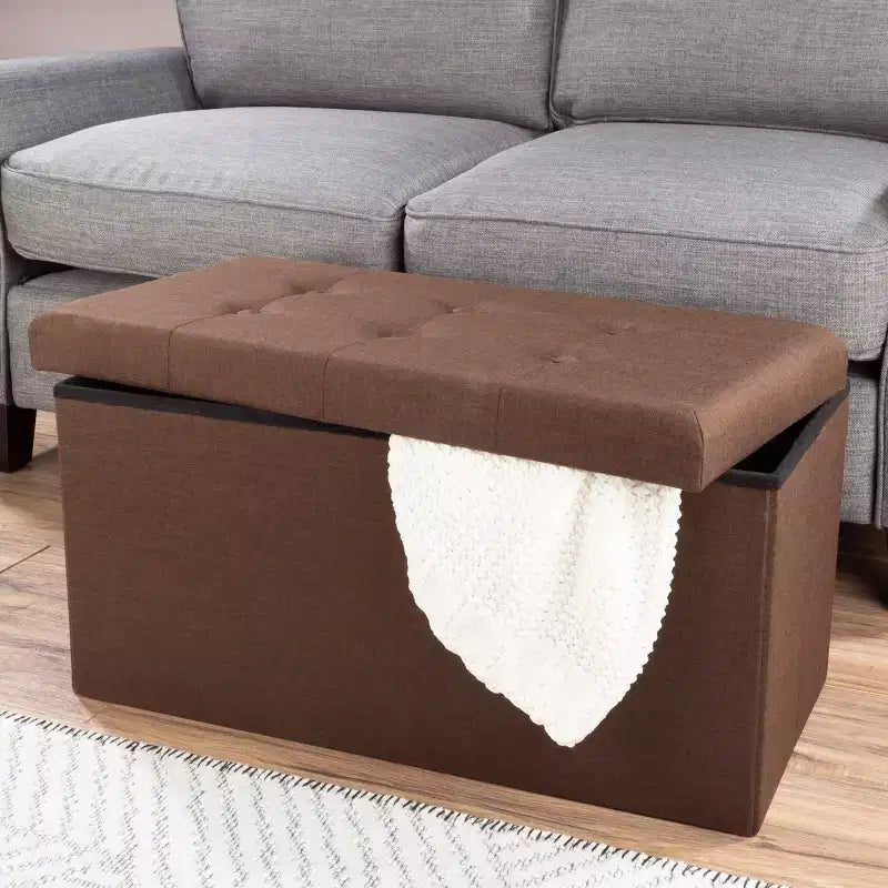 Panca Contenitore Pieghevole da 30" con Contenitore Rimovibile