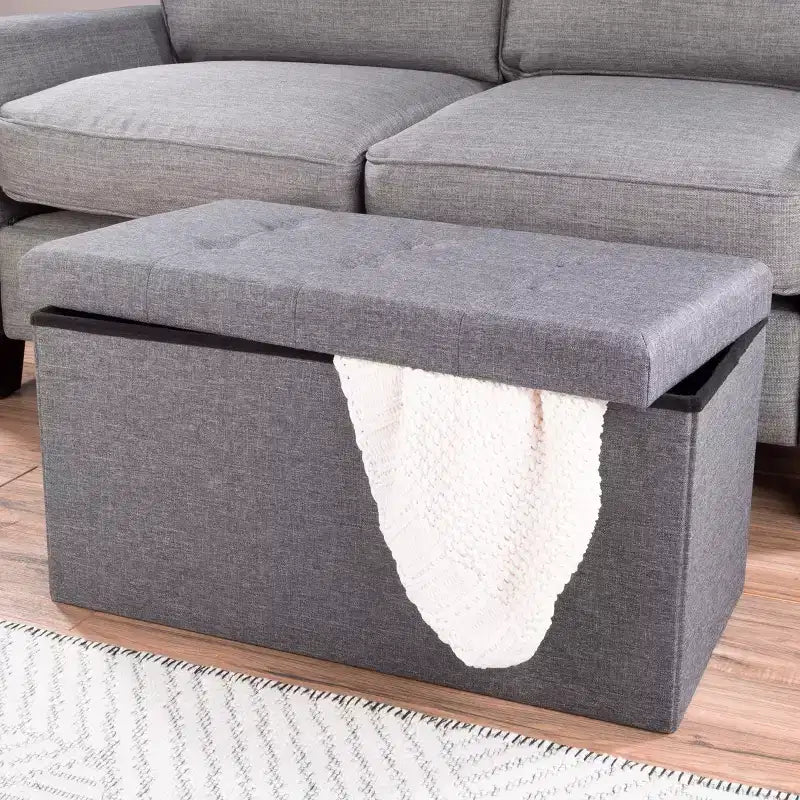 Panca Contenitore Pieghevole da 30" con Contenitore Rimovibile