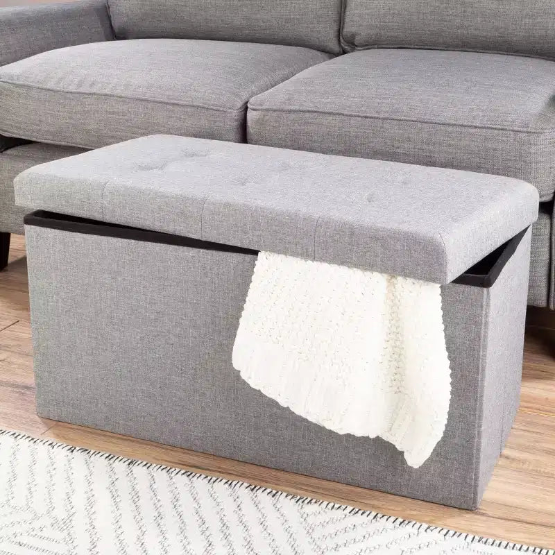 Panca Contenitore Pieghevole da 30" con Contenitore Rimovibile